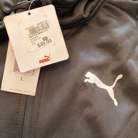 NWT Puma Full Zip Fleece Hoodie Boys Size L (14-16) - Picture 8 of 10